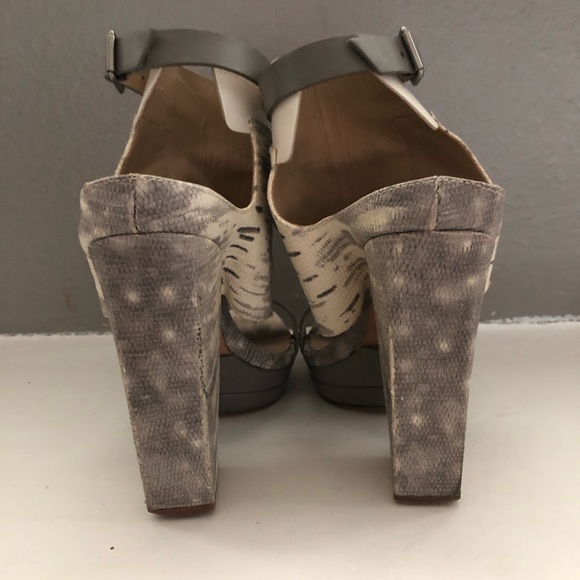 BCBG Runway Snakeskin lace up heels - Picture 6 of 8